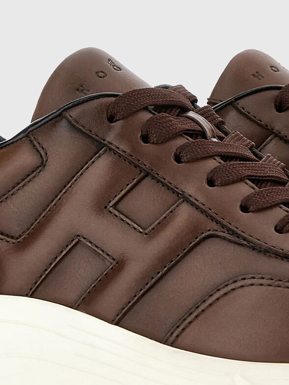 Brown leather shoes - 6