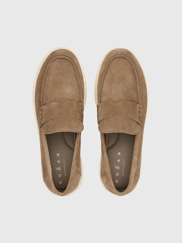 Beige suede loafers - 6
