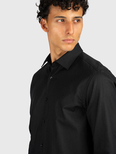 Cotton shirt with a monogram - 4