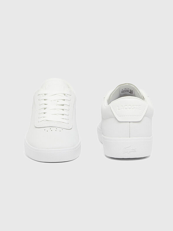 Leather sports shoes with mini logo - 5