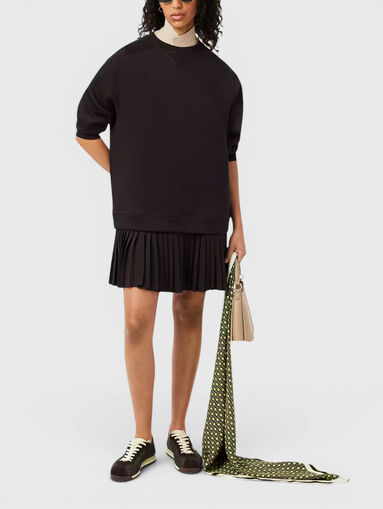 Pleated cotton-blend dress - 5