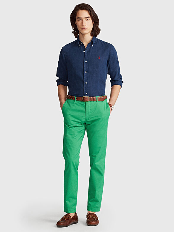 Blue linen shirt - 2