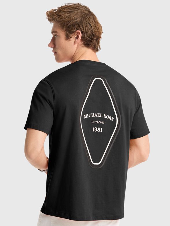 Black T-shirt with a statement back - 2
