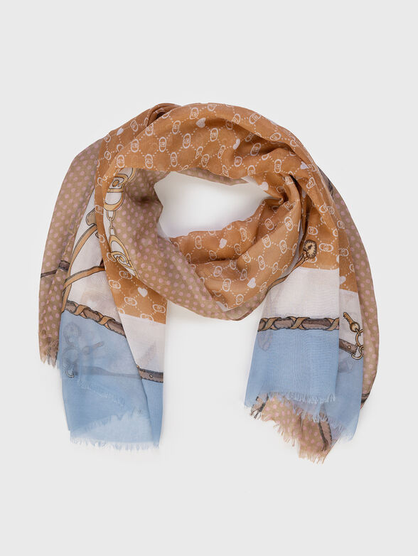 Logo print scarf - 1