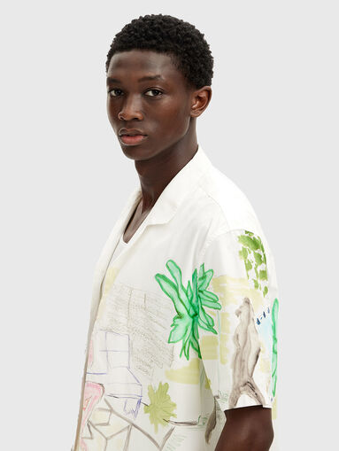 Short sleeve shirt with art print - 4