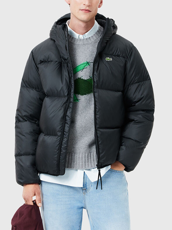 Black jacket with hood - 1