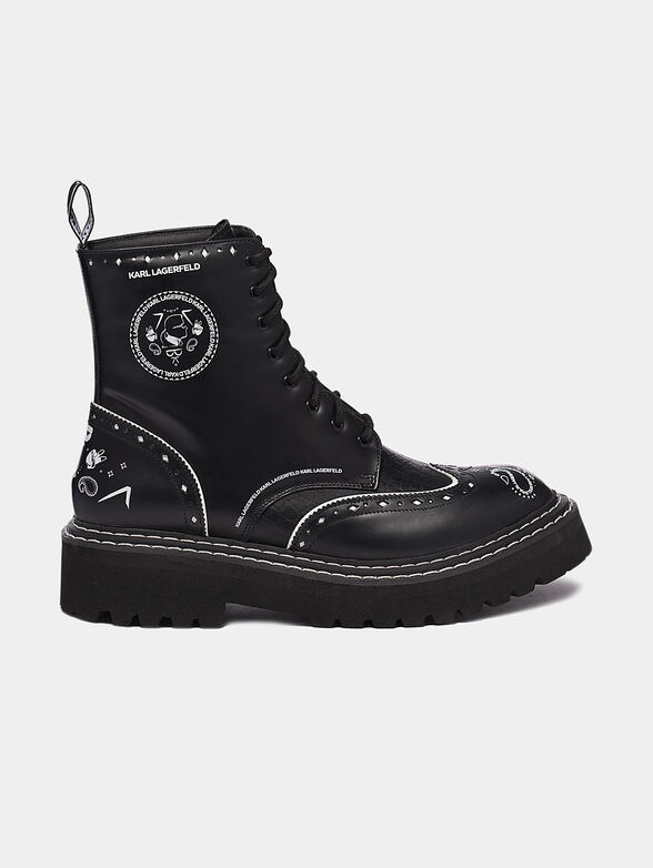 PATROL II Leather boots with print - 1