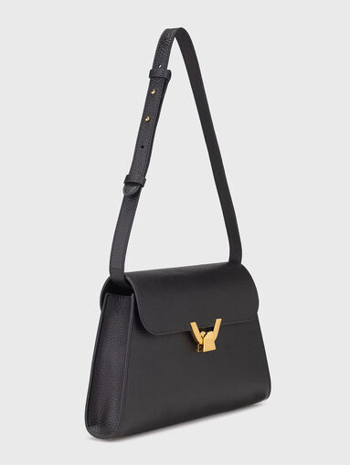 Leather shoulder bag with adjustable handle - 3