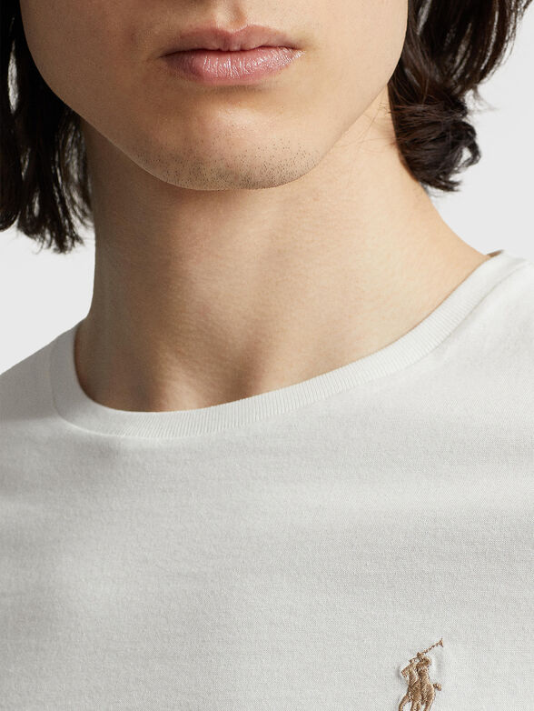 Cotton T-shirt with logo accent - 4