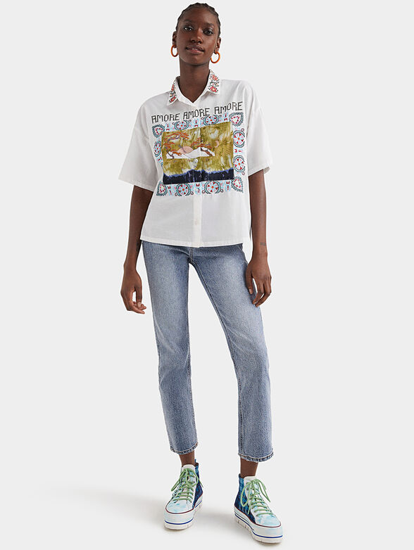 AMORE shirt with Japanese landscape - 2