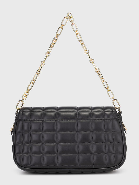 Black leather bag with quilted effect - 2