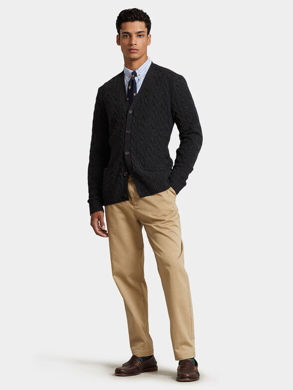 Wool blend cardigan with buttons  - 4