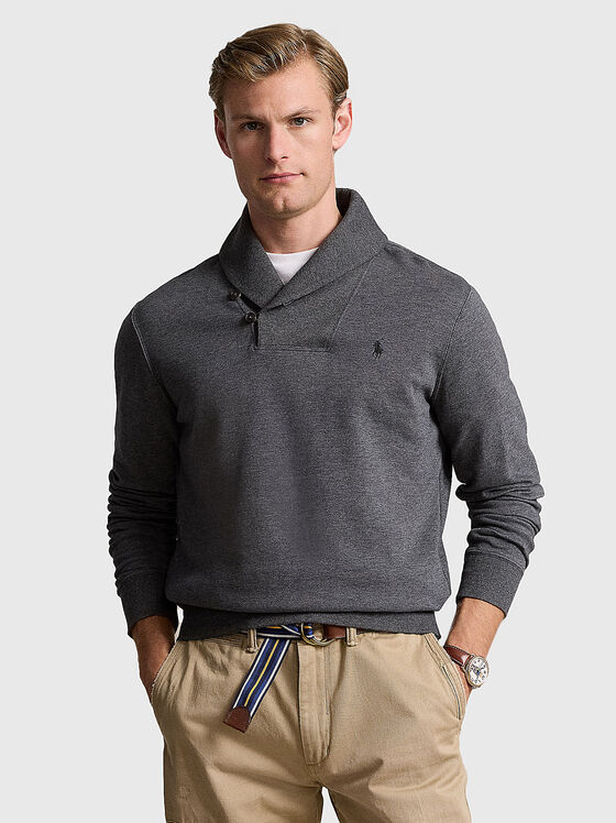 Пуловер с бродирано лого - 1