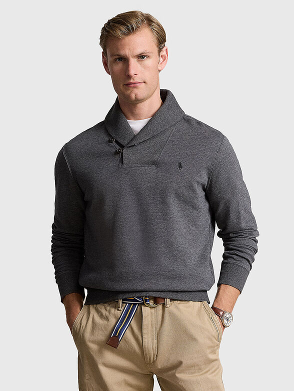 Sweater with embroidered logo  - 1