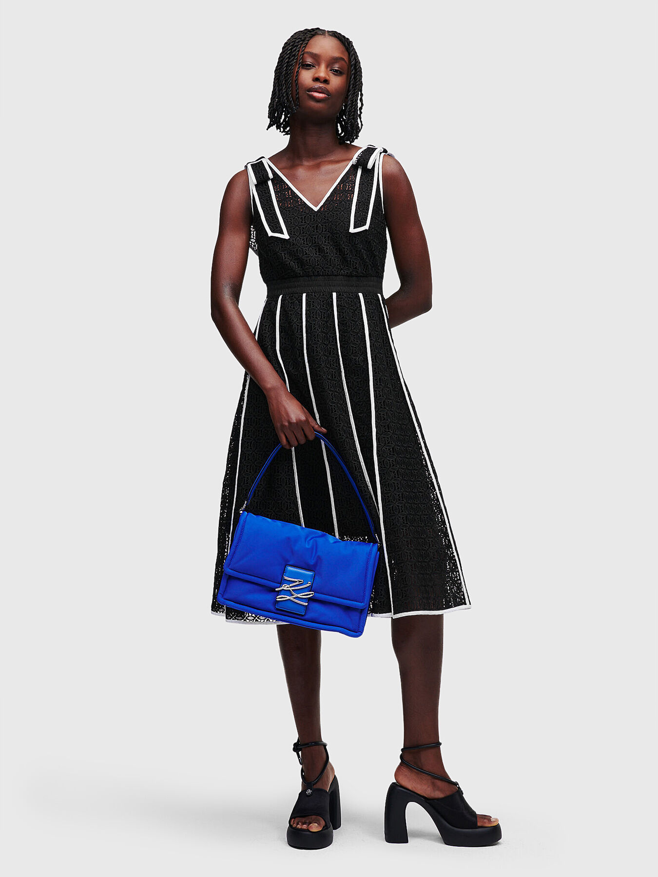 KL lace dress with embroidery brand Karl Lagerfeld Globalbrandsstore en