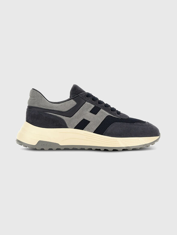 Sneakers with mesh details and suede - 1
