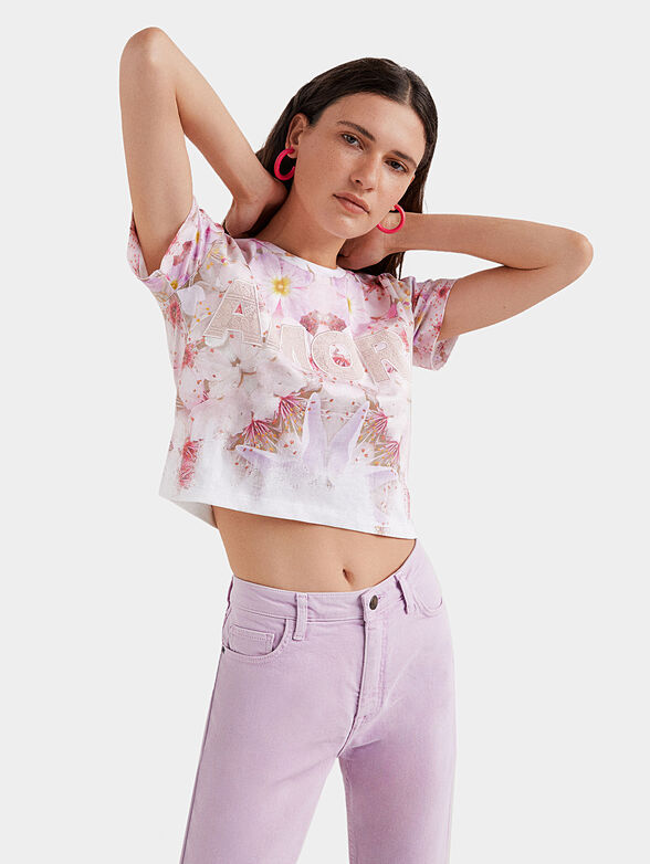 T-shirt with floral prit - 1