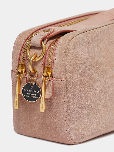 ALPHA Suede bag in pink - 5