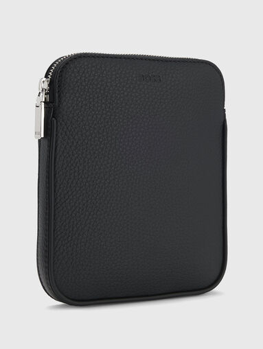 Black leather crossbody bag - 4
