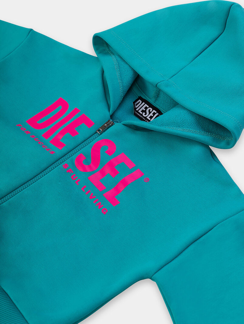 SKRELLYB cotton sweatshirt in bright blue color - 3