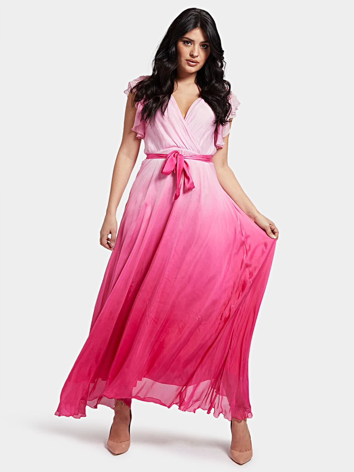SONIA Silk blend dress brand GUESS Globalbrandsstore en