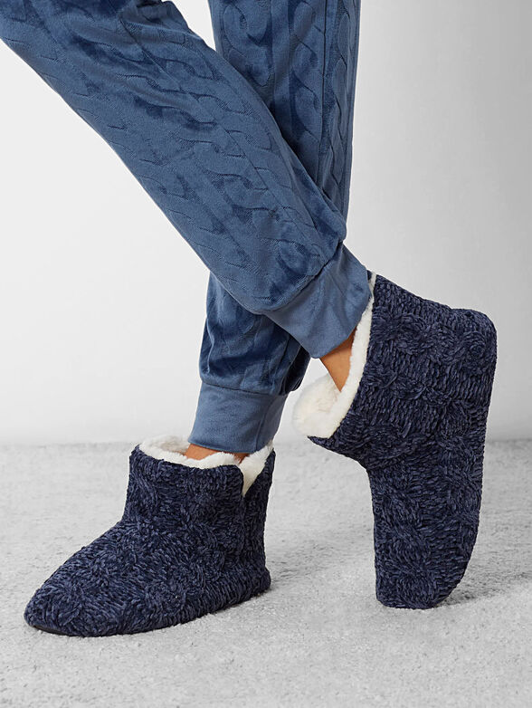 Boot type blue slippers - 2