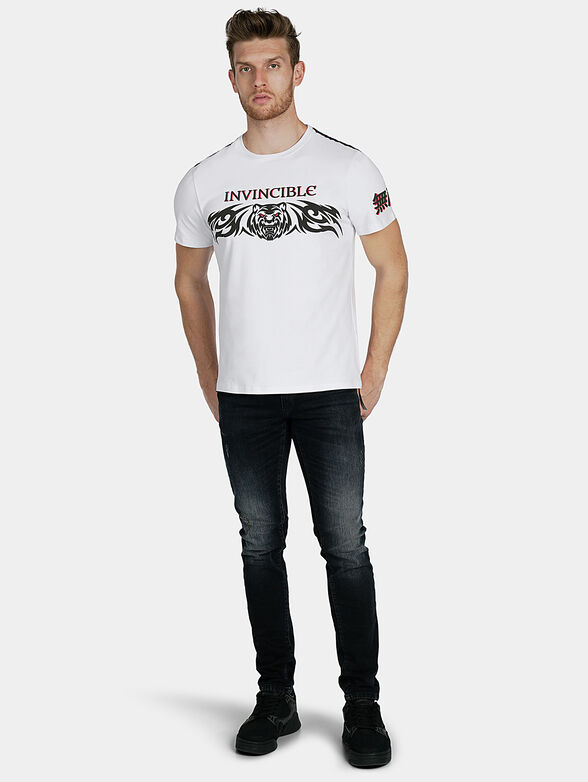 White T-shirt with prints and letterings - 1