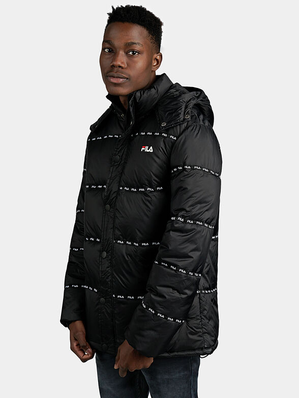 TATSUJI Black puffer jacket with logo detailing - 4
