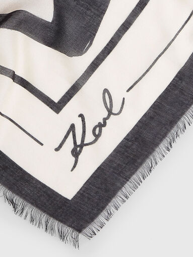 Square silk blend scarf - 4