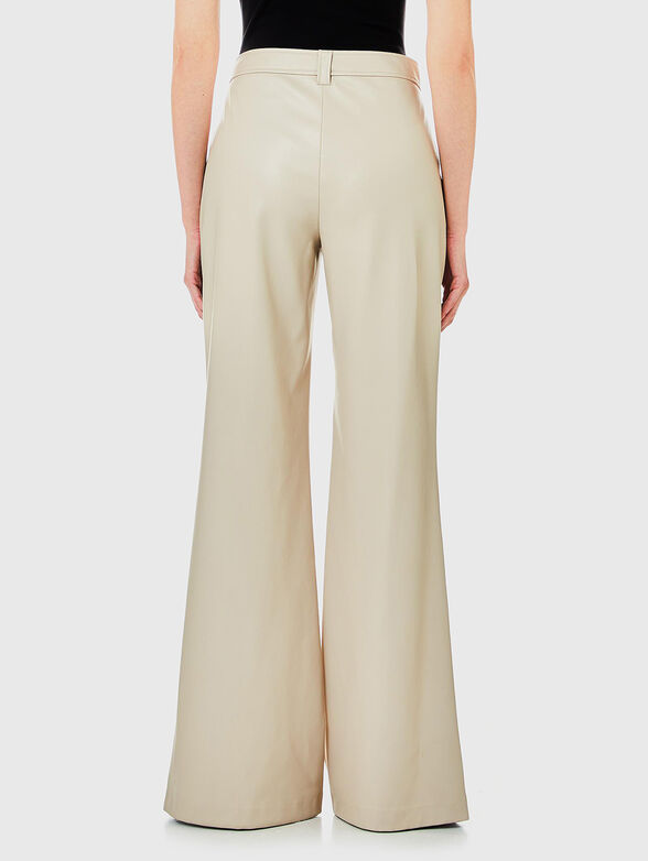 Beige trousers with wide legs - 2