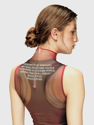 D-AGNEC dress with sheer effect - 3