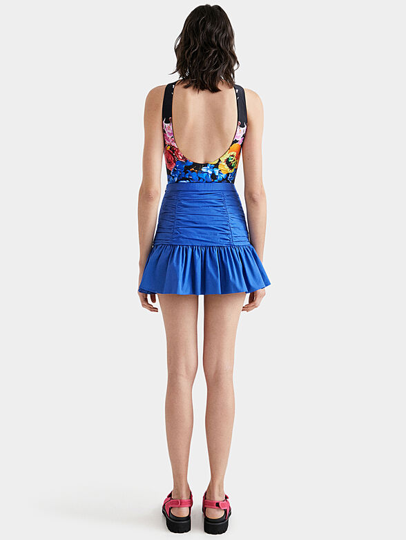 Draped skirt in blue color - 3