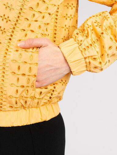 Yellow jacket with accent embroidery - 4