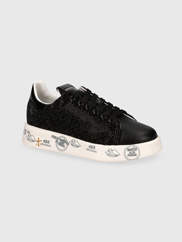 BELLE leather shoes with accent sole - 5
