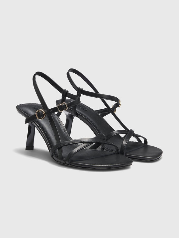 Leather heeled sandals - 3