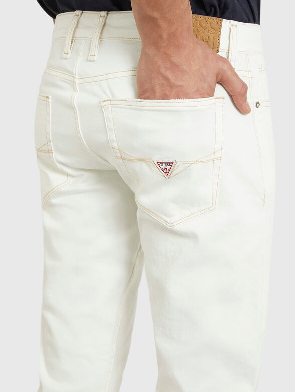 Slim white jeans - 3