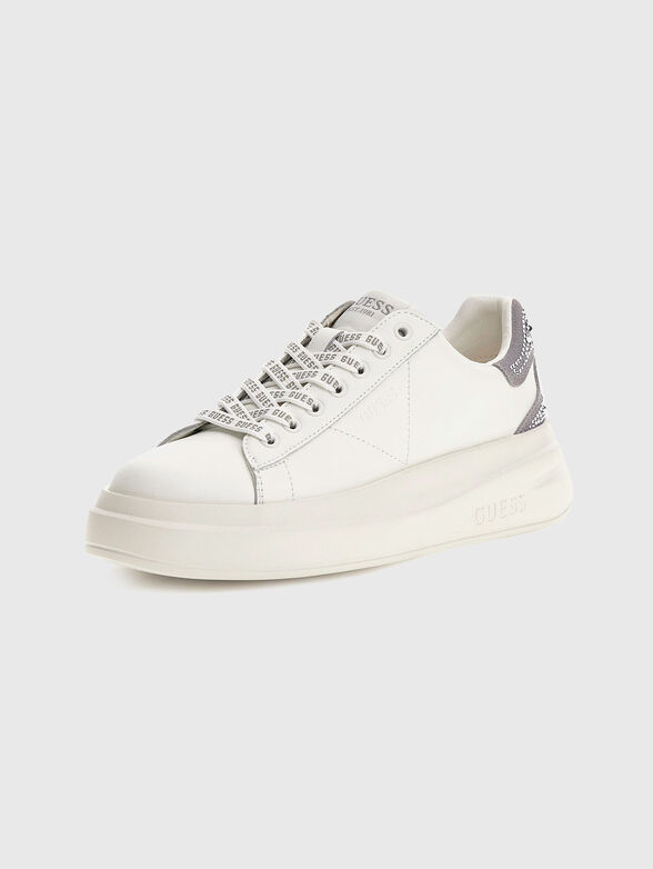 ELBINA genuine leather white sneakers - 2