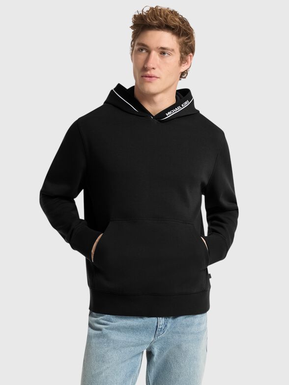 Cotton-blend sweatshirt with a contrasting logo - 1