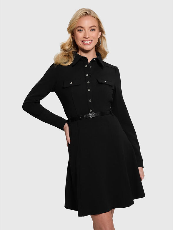 Mini dress with long sleeves - 0