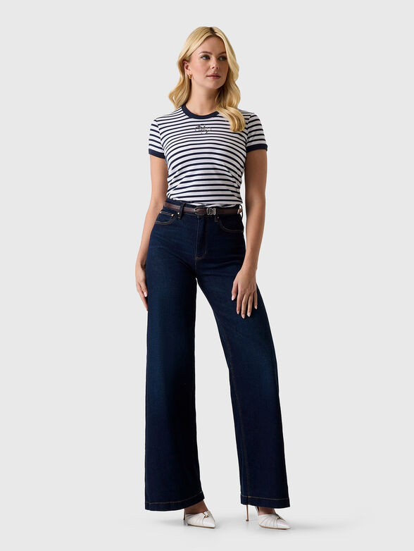 Striped T-shirt with logo detail - 2