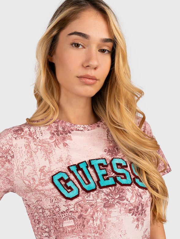 T-shirt with embossed maxi logo - 4