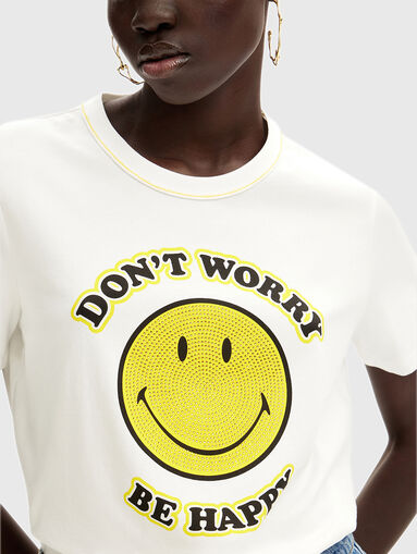 SMILEY print T-shirt  - 4