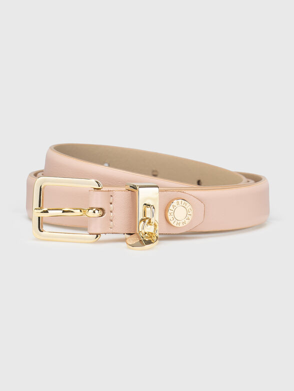Beige leather belt - 1