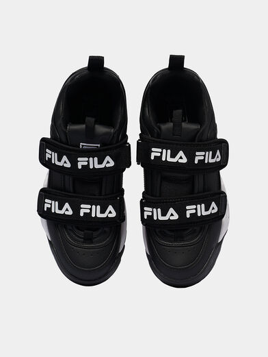 DISRUPTOR STRAPS Black sneakers with contrasting logo print  - 2