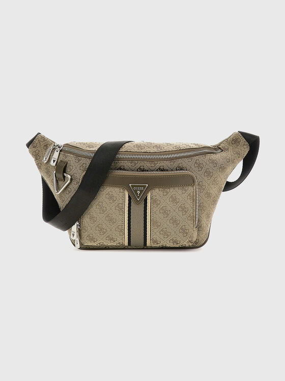 Waist bag with monogram logo print - 1