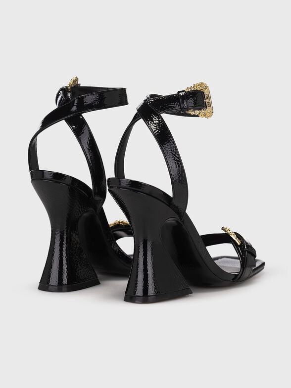 KIRSTEN heeled sandals with gold accents - 3