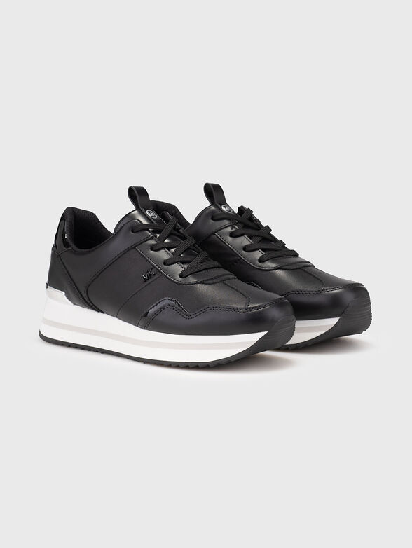 Leather sports shoes with logo - 2