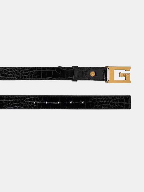 Beige belt with metal buckle - 2