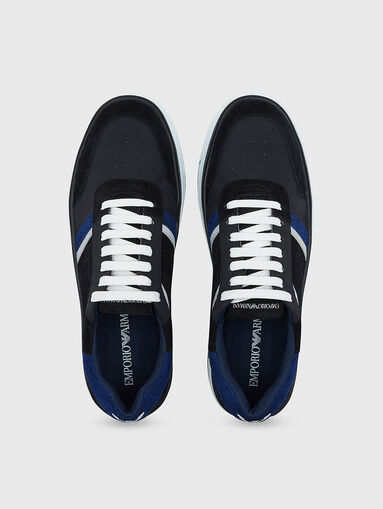 Sports shoes with l suede detail and logo - 5