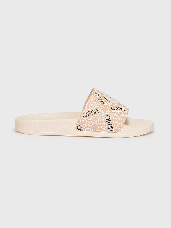 KOS 07 beach slippers with contrasting logo print - 1